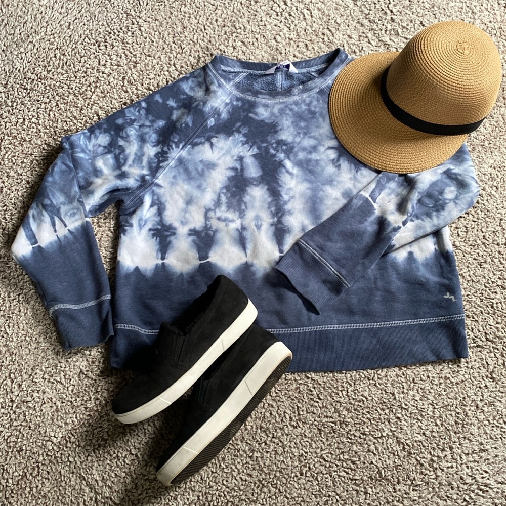 🌴 5/$50 Comfy Cropped Tie Die Oversized Sweatshirt Sz S